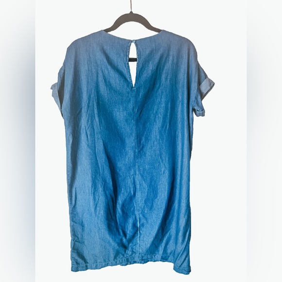 Chambray Embroidered Dress - Picture 4 of 5